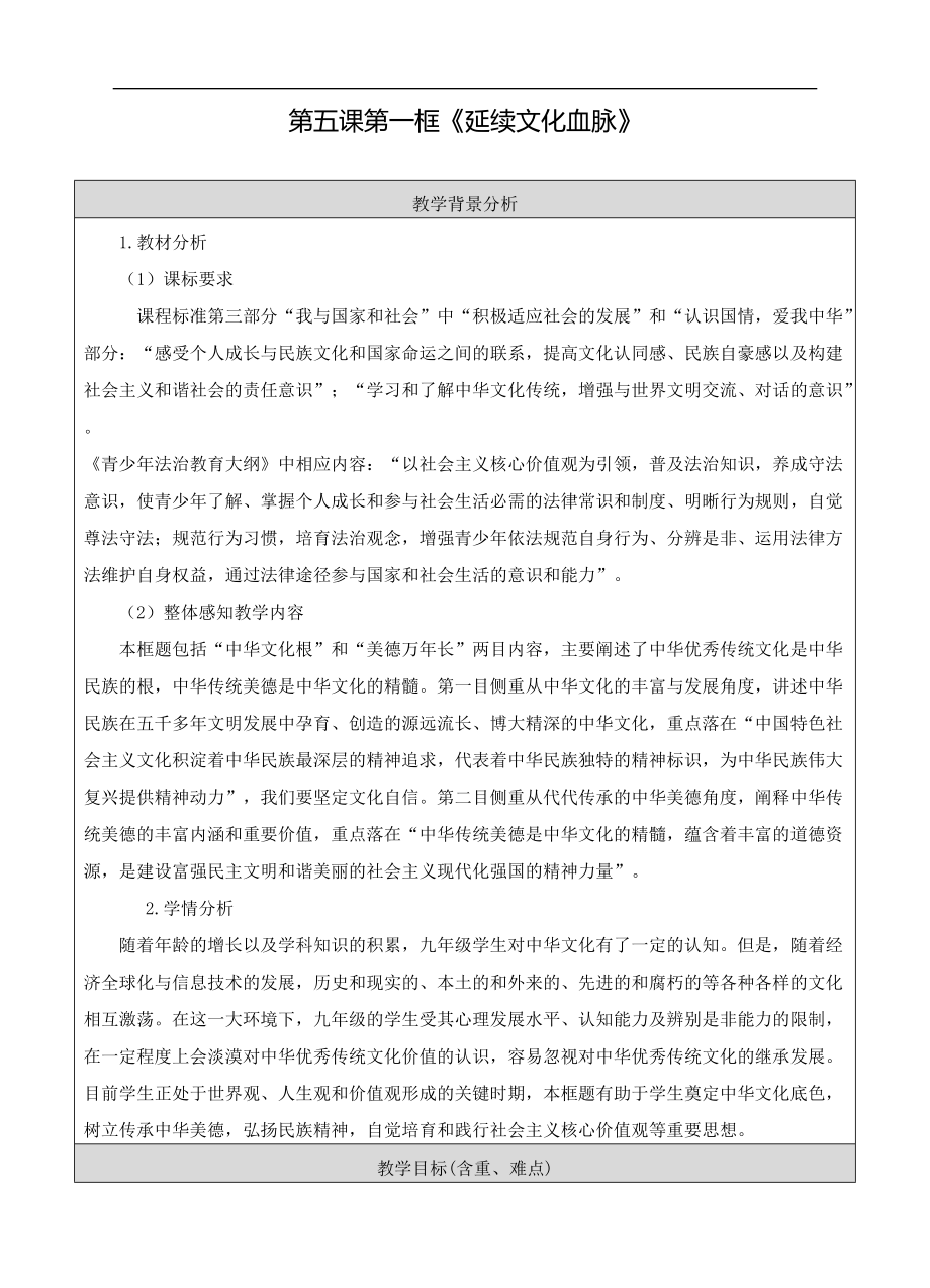 第五课第一框《延续文化血脉》_第1页