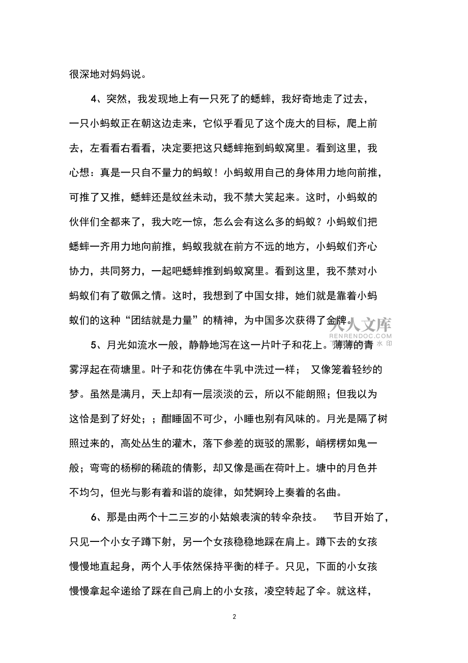 细节描写的好句好段_第2页