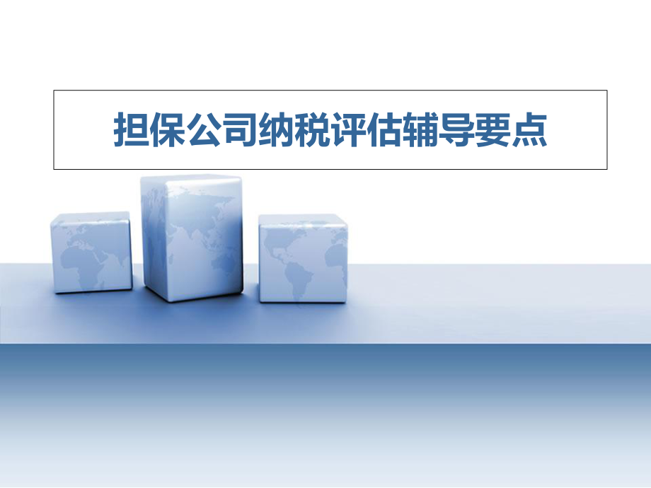 担保公司纳税评估辅导要点_第1页