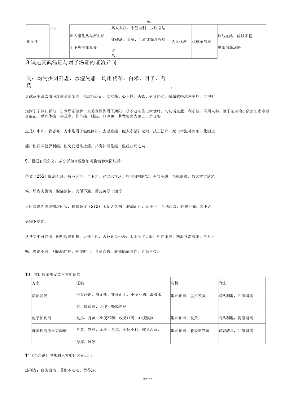 江西中醫(yī)藥大學(xué)傷寒論重點_第3頁