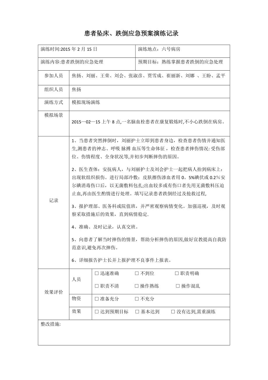 应急预案演练记录87095_第1页
