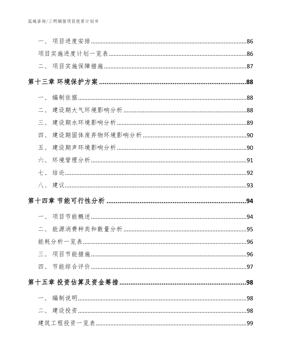 三明铜箔项目投资计划书模板范本_第5页