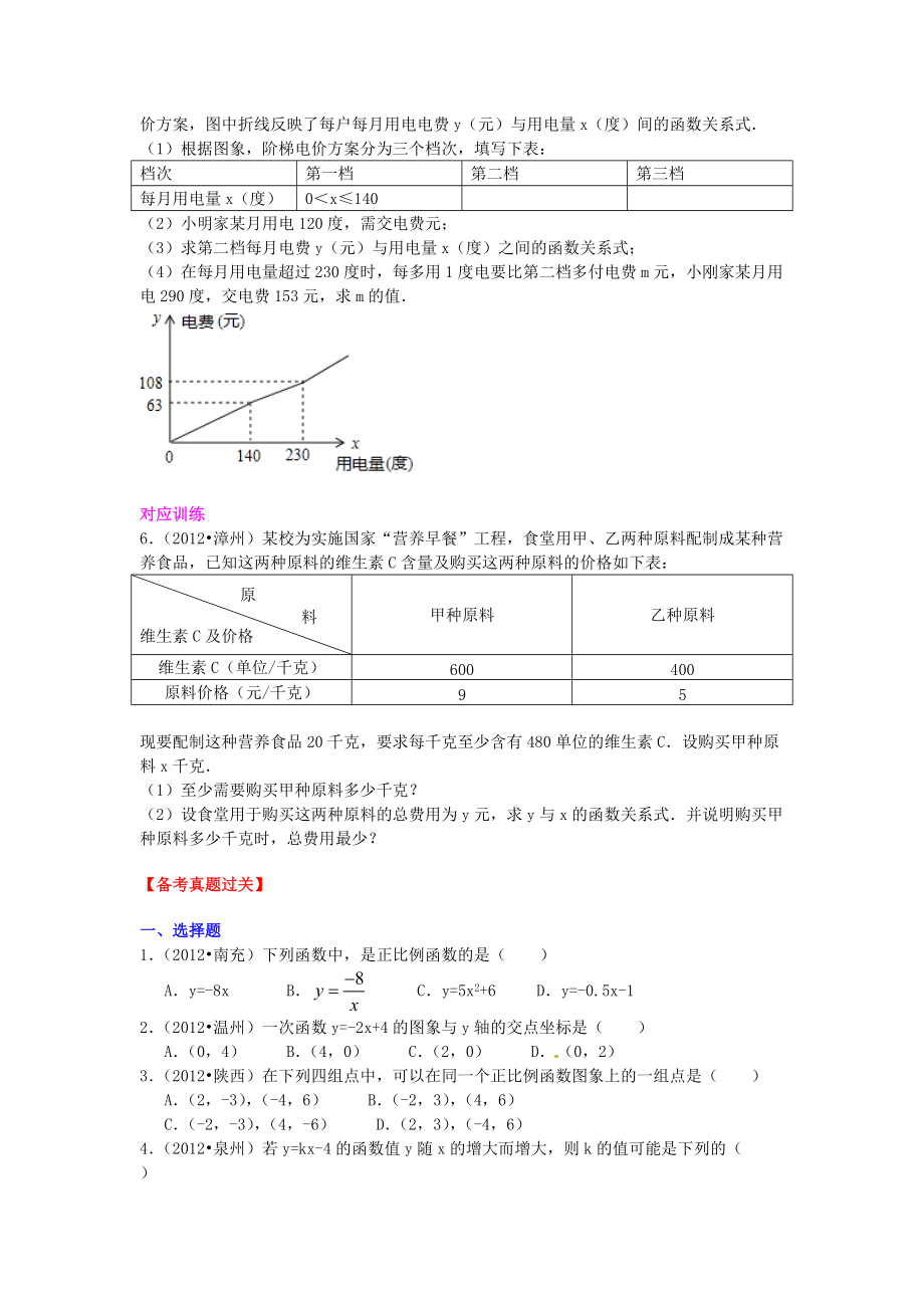 一次函数知识点复习_第4页