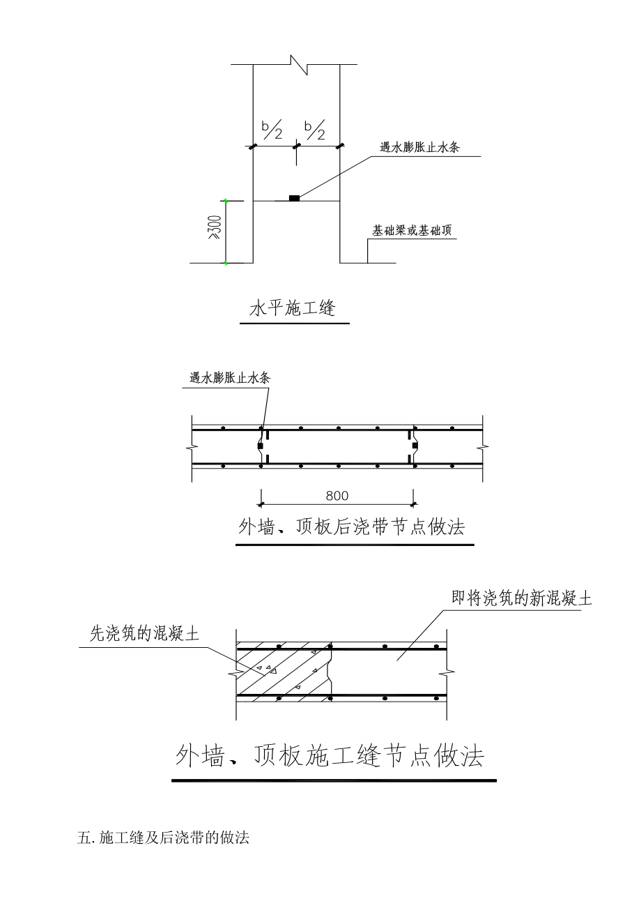 施工縫后澆帶專項(xiàng)施工方案_第4頁