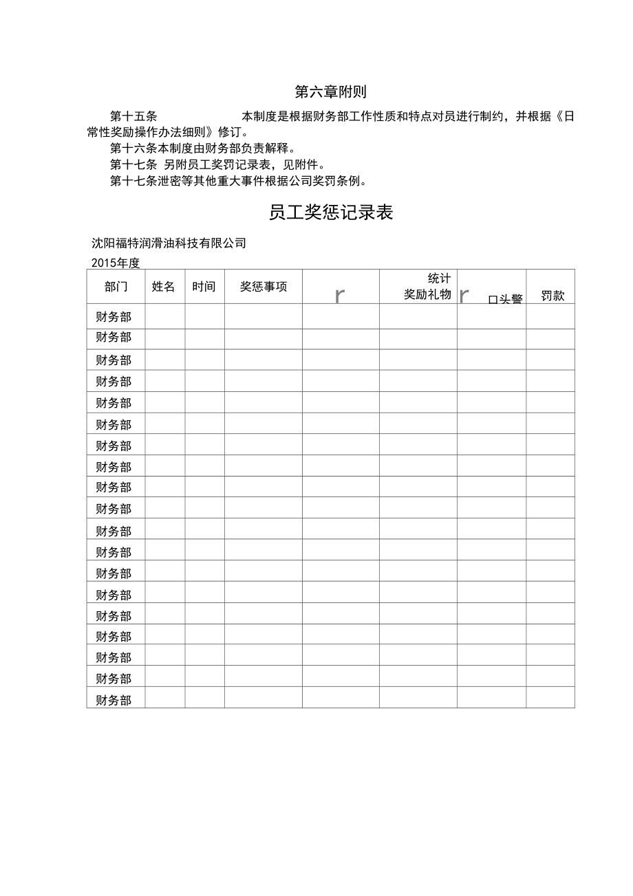 财务人员奖罚条例细则_第3页