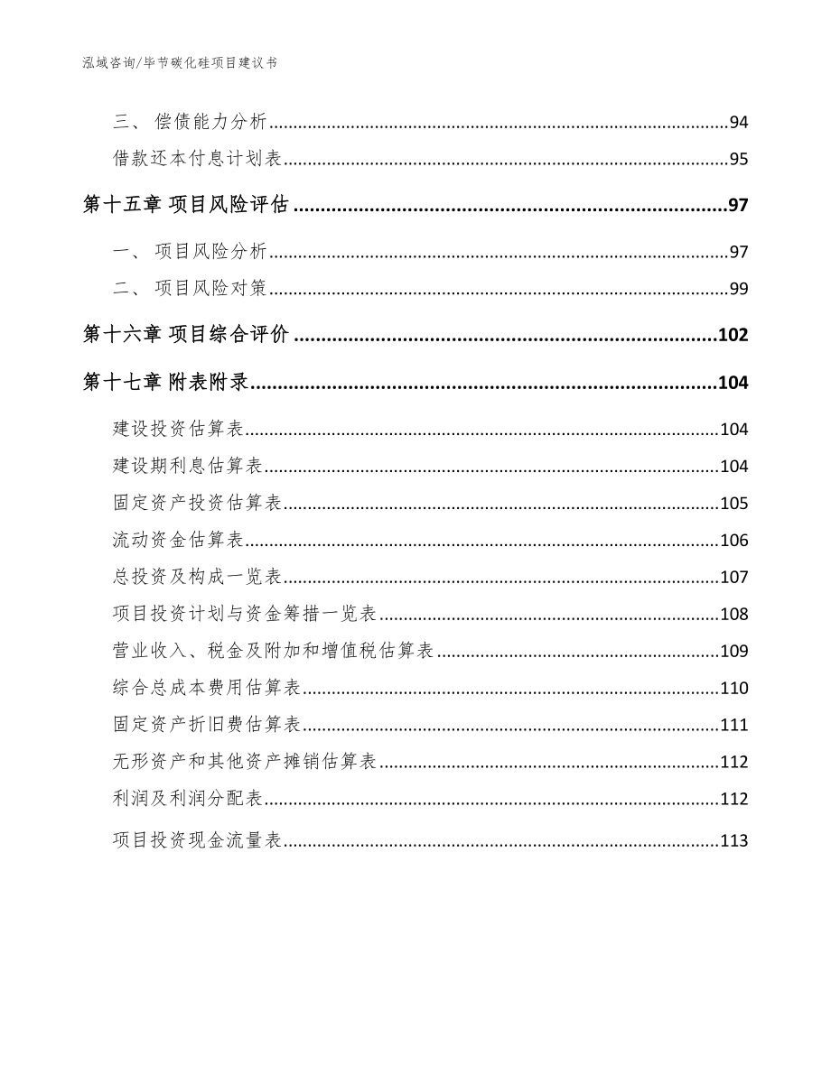 毕节碳化硅项目建议书_模板参考_第5页