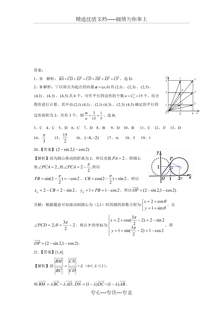 平面向量高考题集锦_第5页