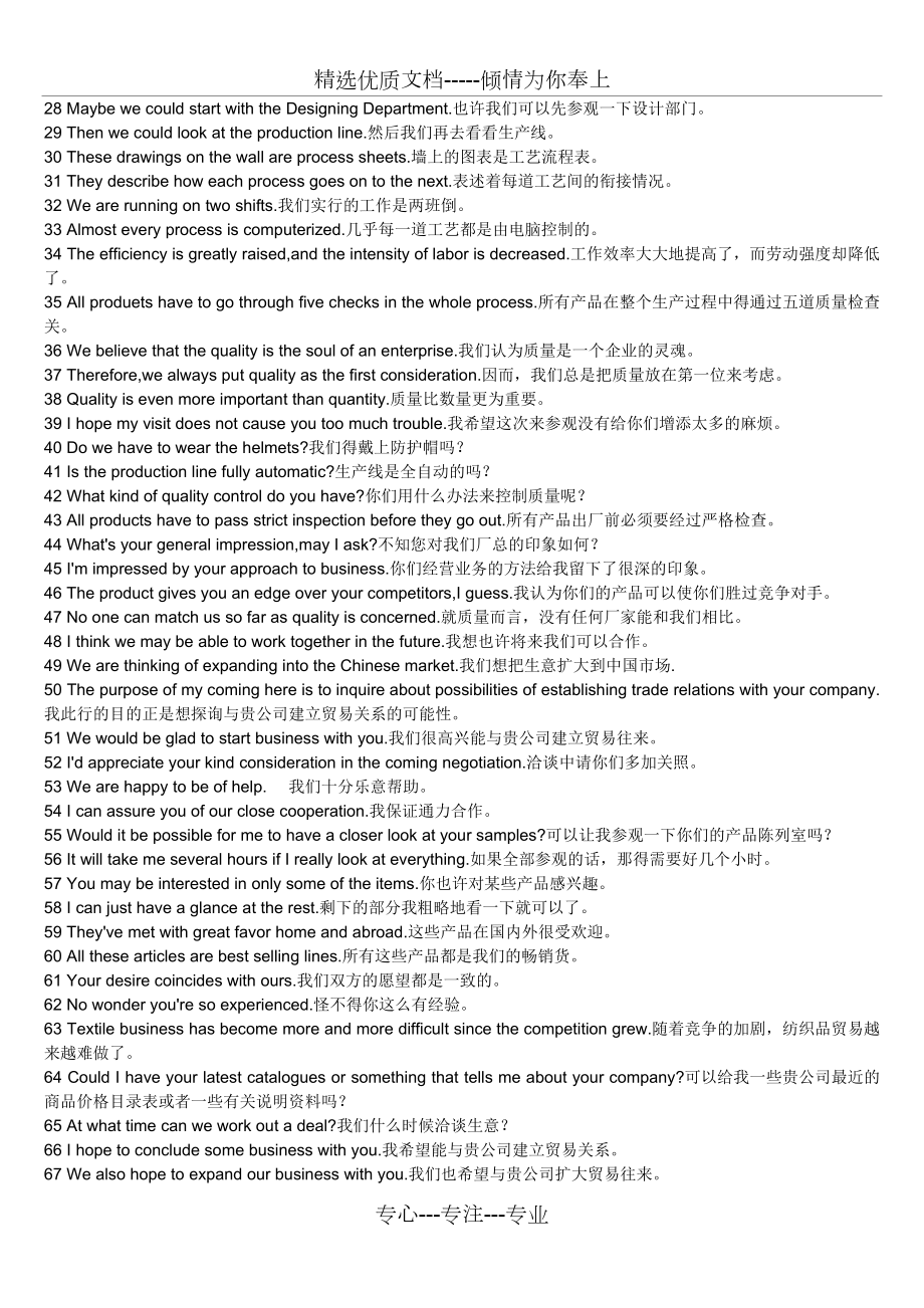 接待国外客户常用英语小结_第4页