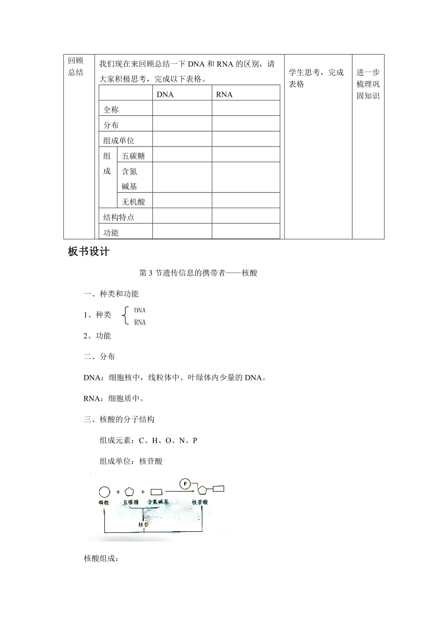 遗传信息的携带者核酸教学设计邵龙国_第5页