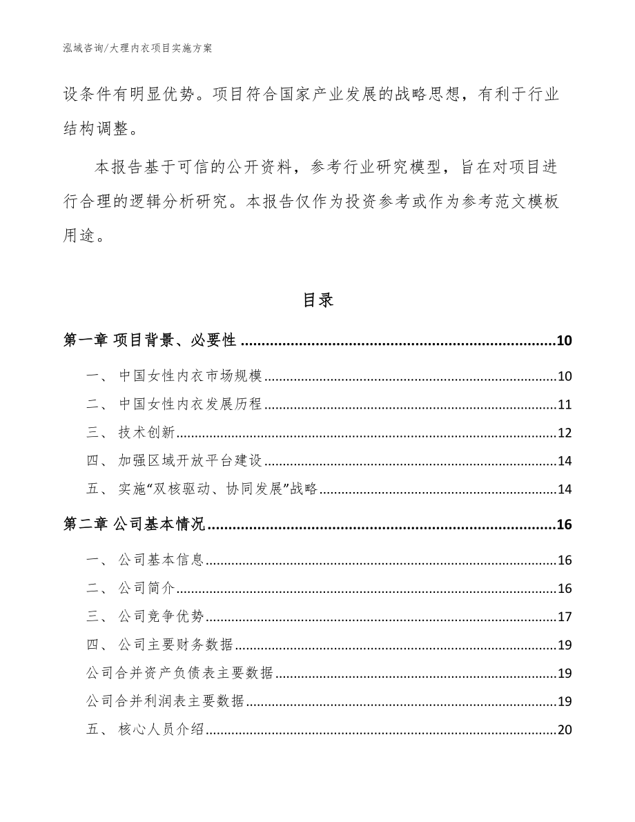 大理內(nèi)衣項(xiàng)目實(shí)施方案【參考模板】_第3頁