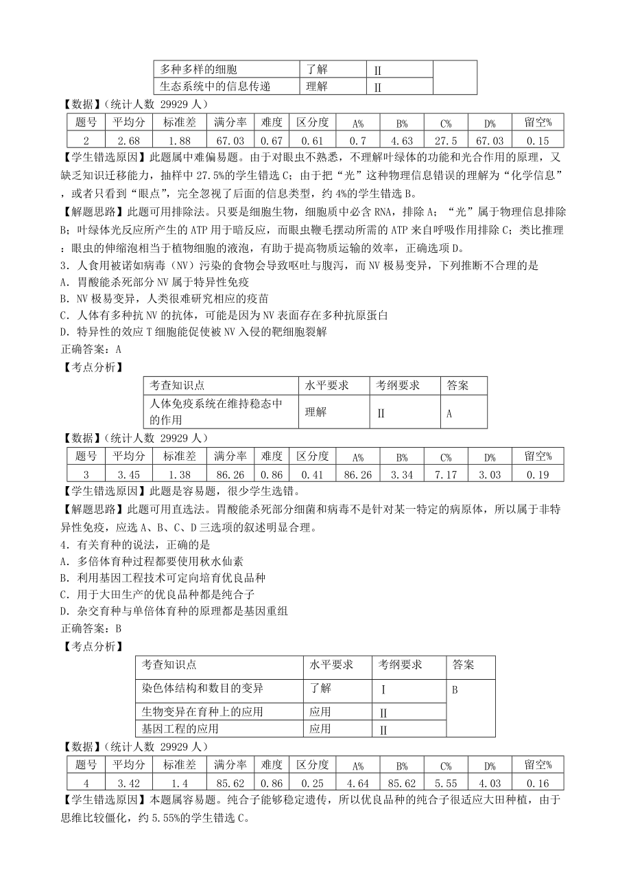 廣州市一模生物分析報告_第5頁