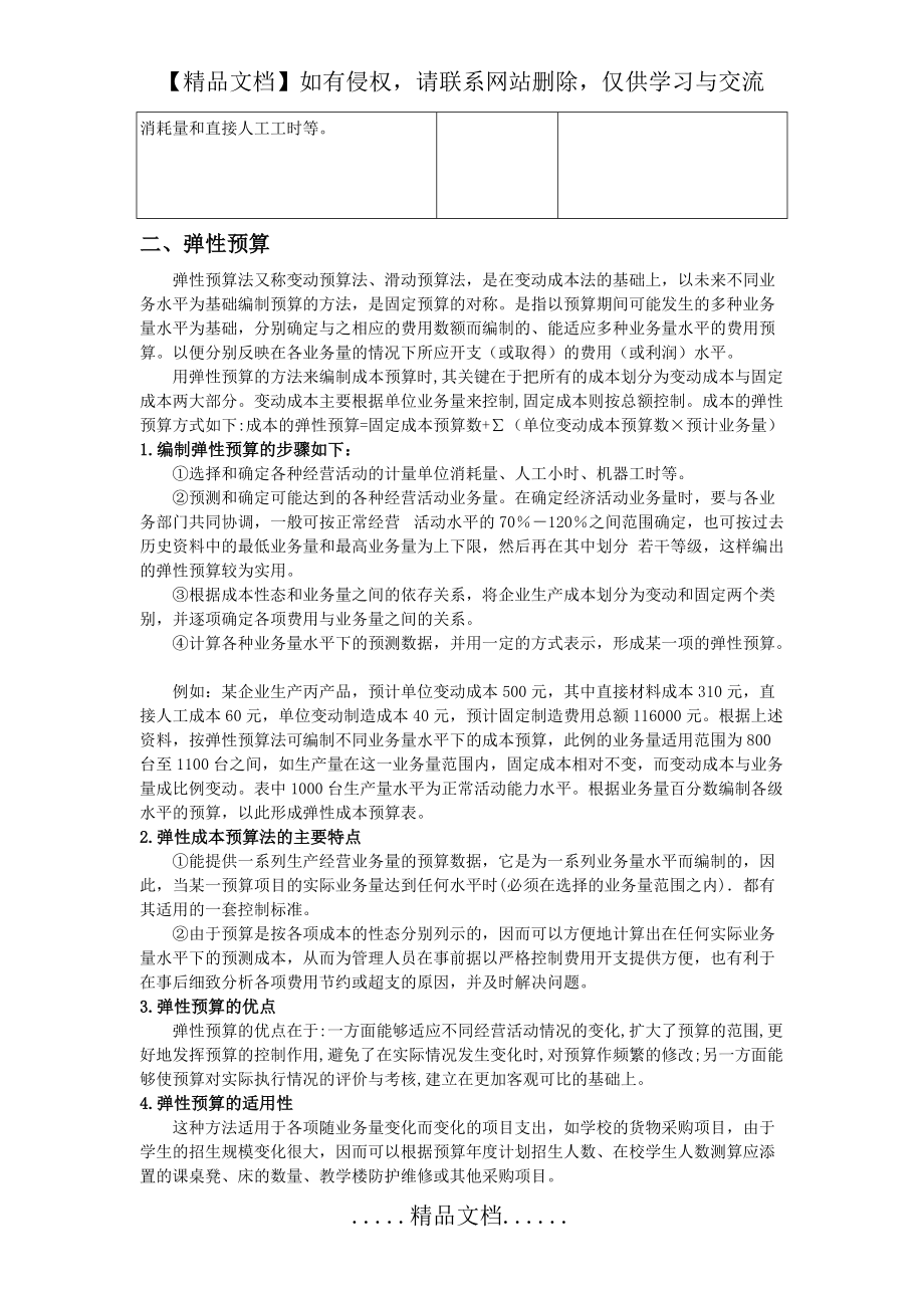 弹性预算及固定预算_第3页