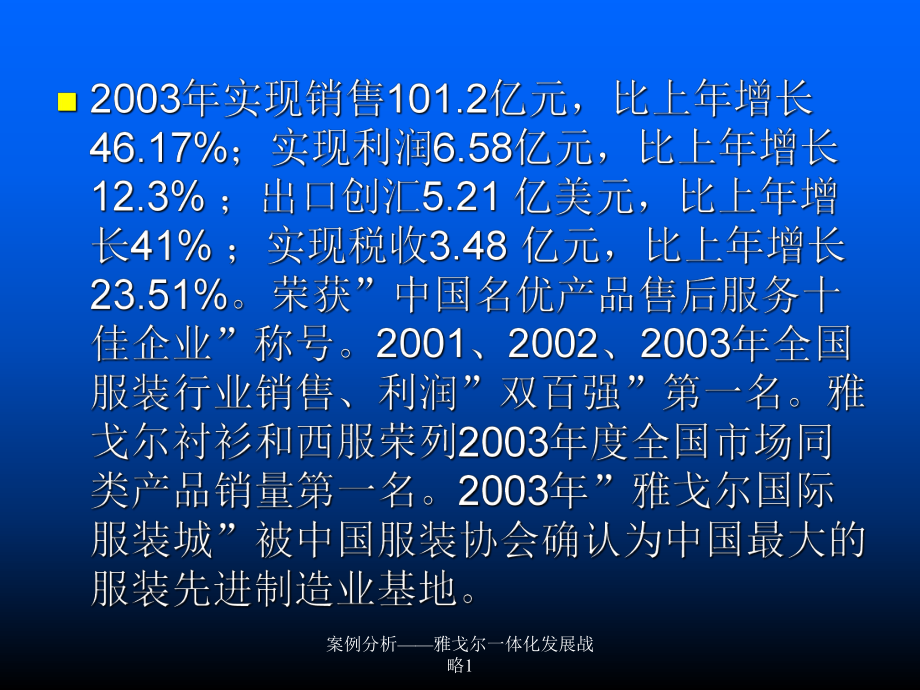 案例分析——雅戈尔一体化发展战略1课件_第3页