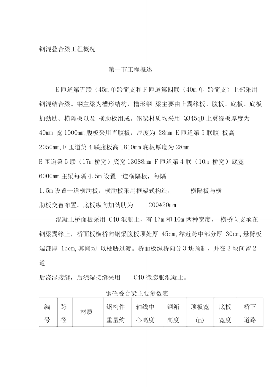 钢混叠合梁工程概况_第1页