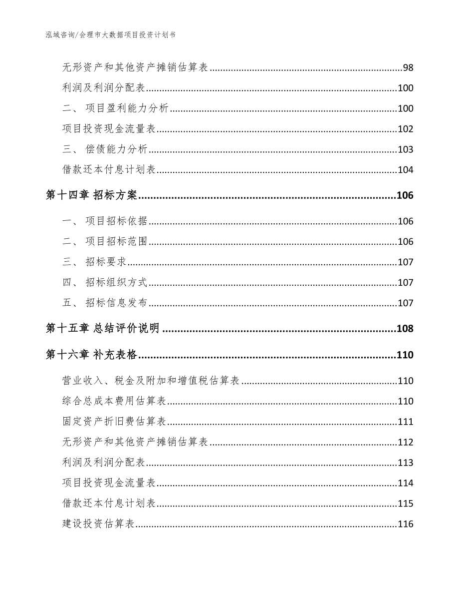 会理市大数据项目投资计划书模板范本_第5页