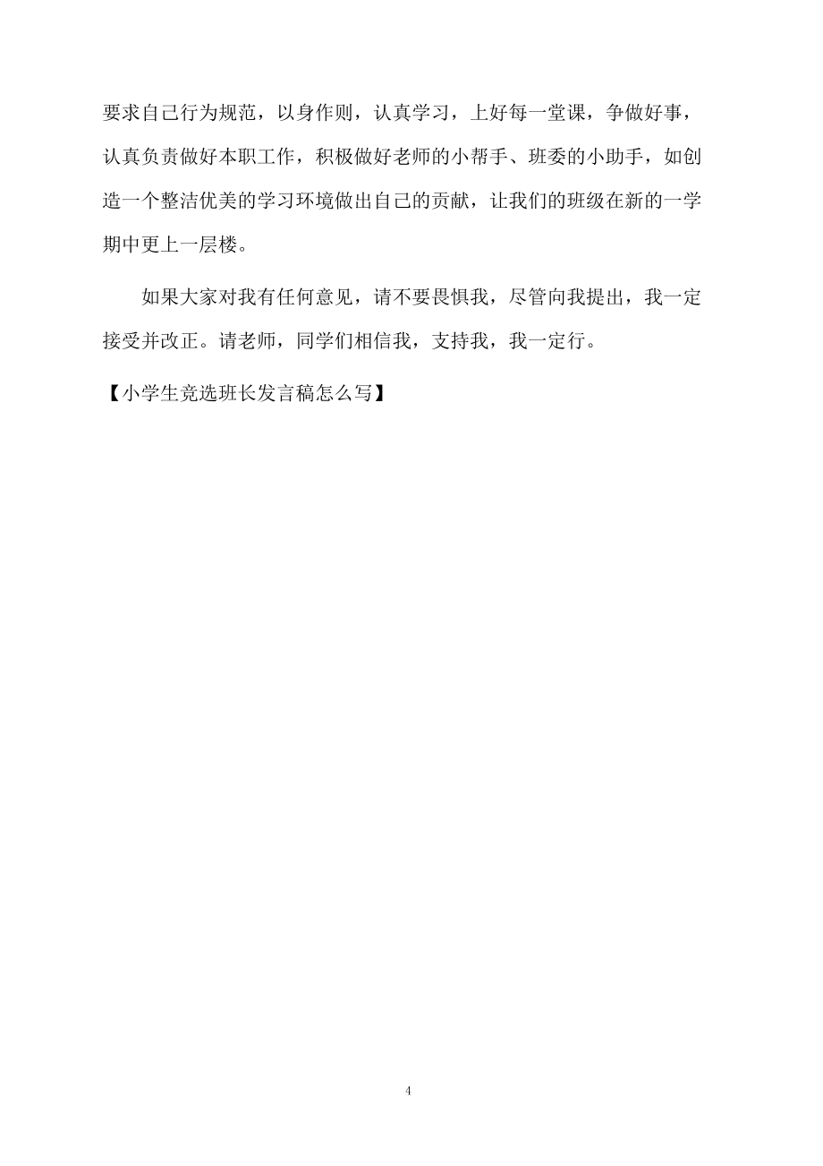 小学生竞选班长发言稿怎么写_第4页