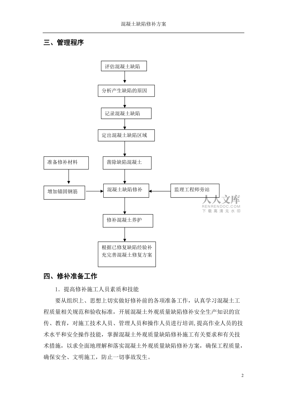 砼缺陷修補方案_第2頁