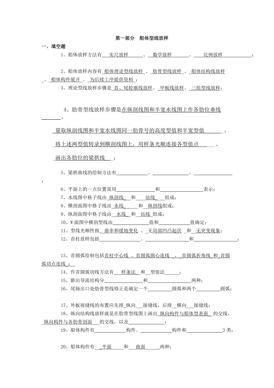 第一部分船體型線放樣_第1頁