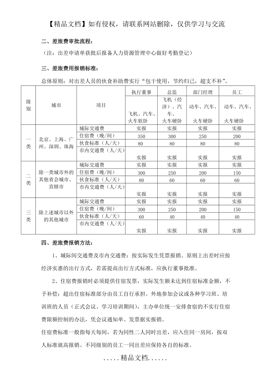 差旅费报销制度及流程_第3页