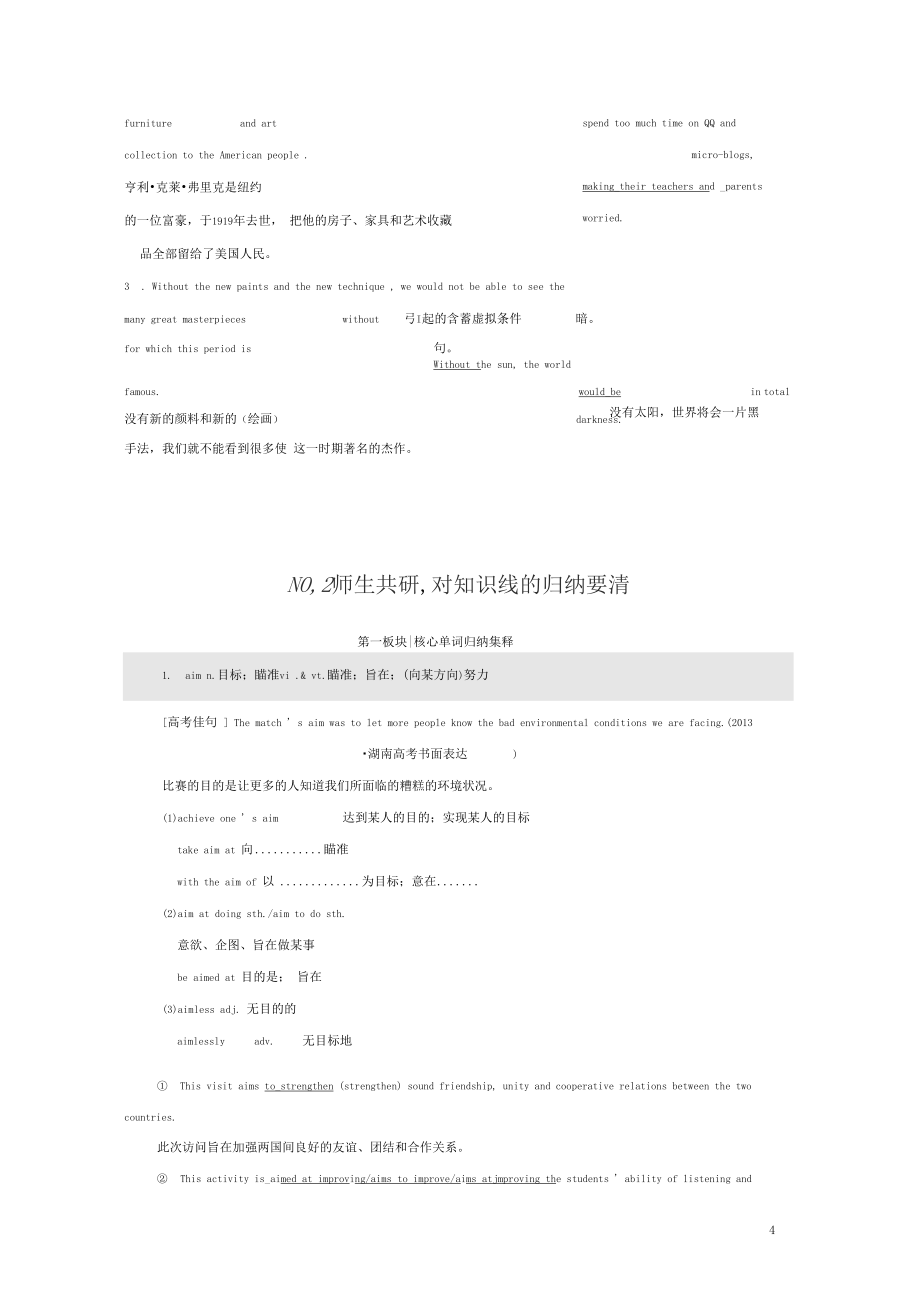 高考英语一轮复习Unit1Art导学案新人教kok电子竞技选修6_第4页
