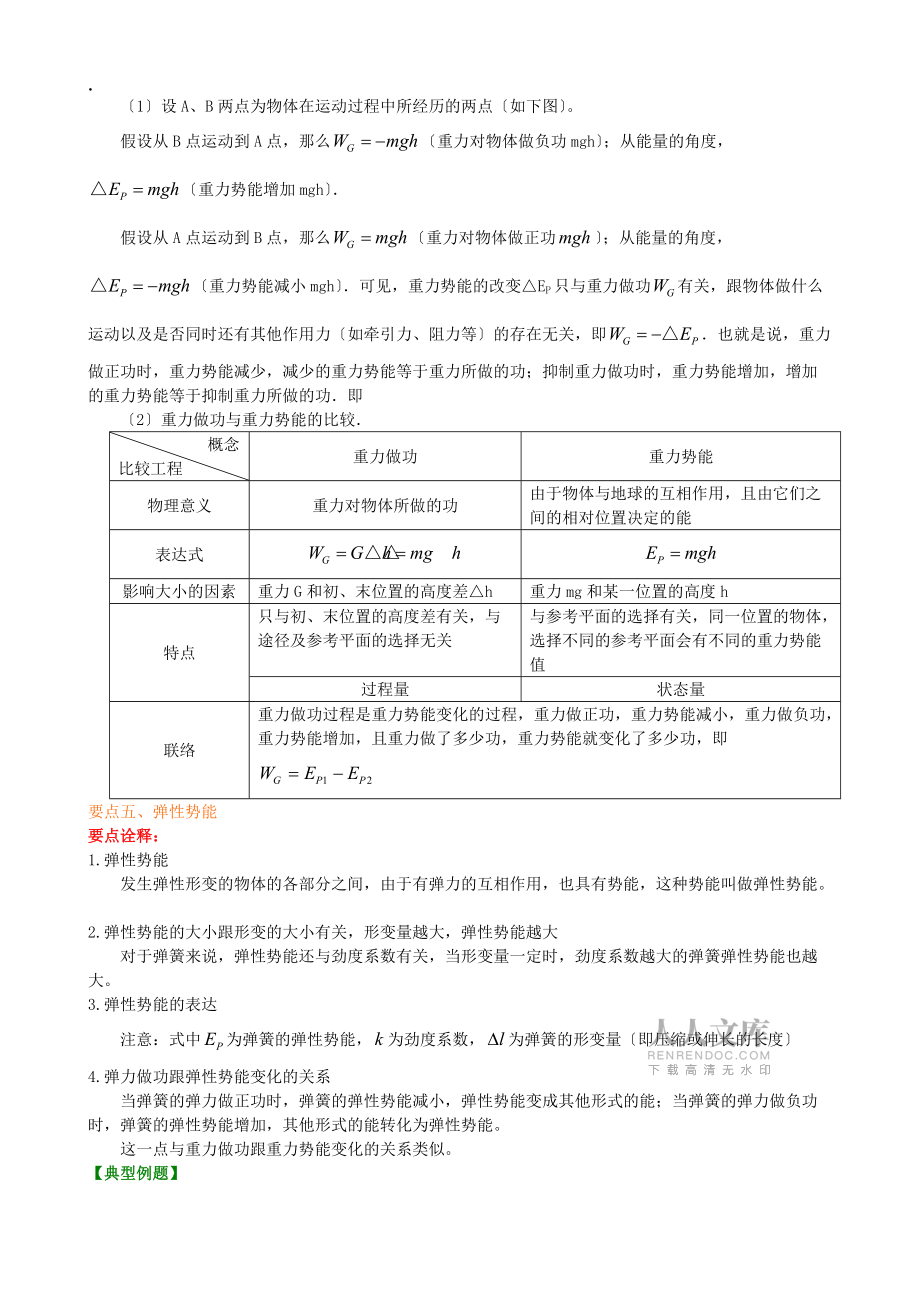知识讲解 重力势能和弹性势能提高_第2页
