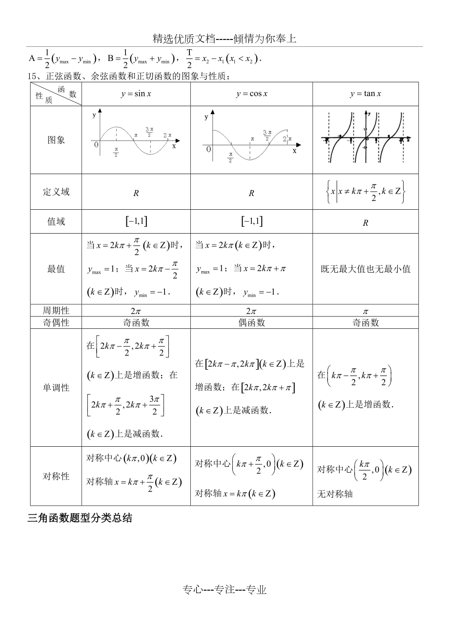 高考题历年三角函数题型总结_第4页