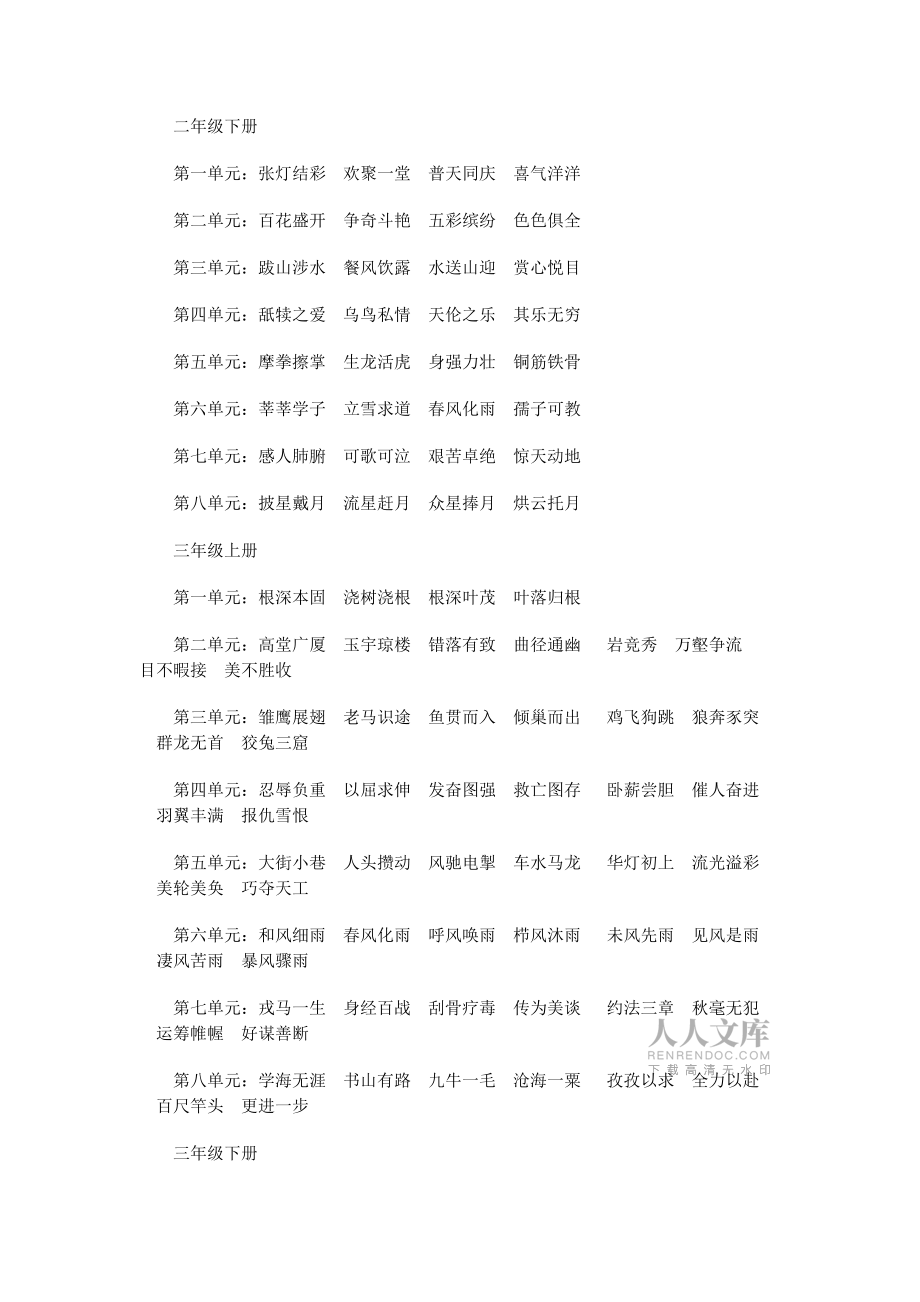 小學(xué)語文一至三年級練習(xí)中詞語積累_第2頁