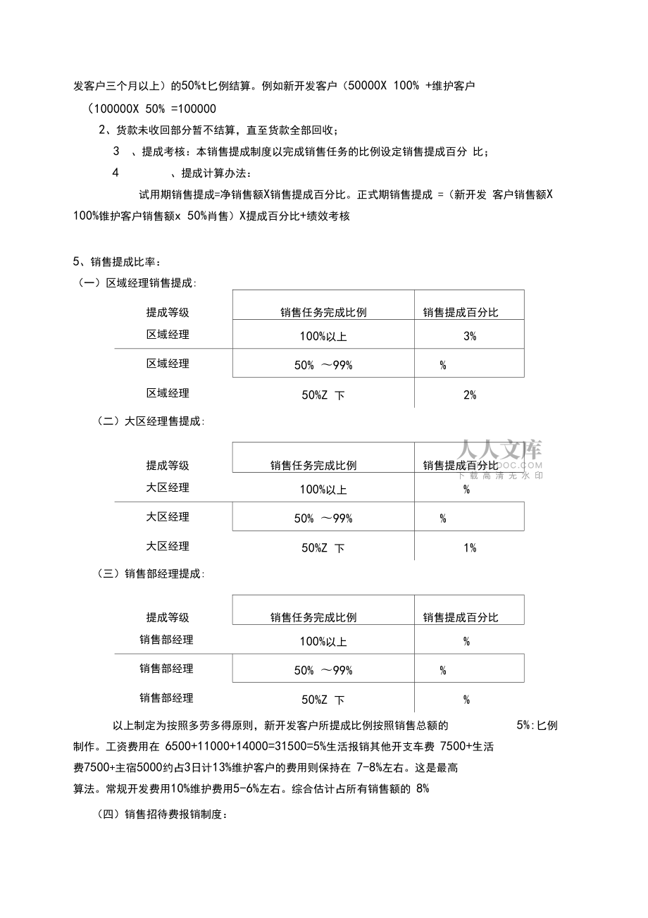 销售人员工资待遇及销售提成管理制度方案新_第2页