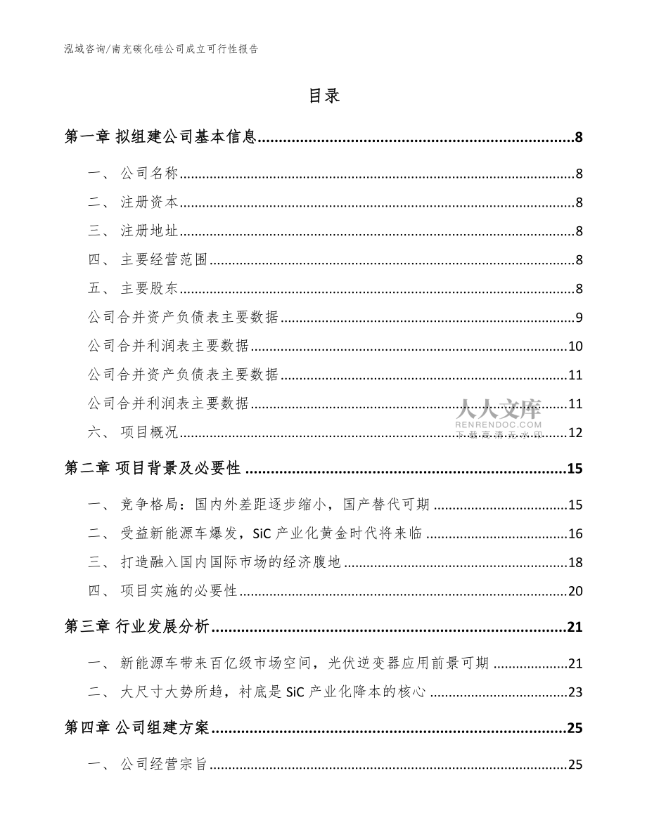 南充碳化硅公司成立可行性报告(范文参考)_第2页
