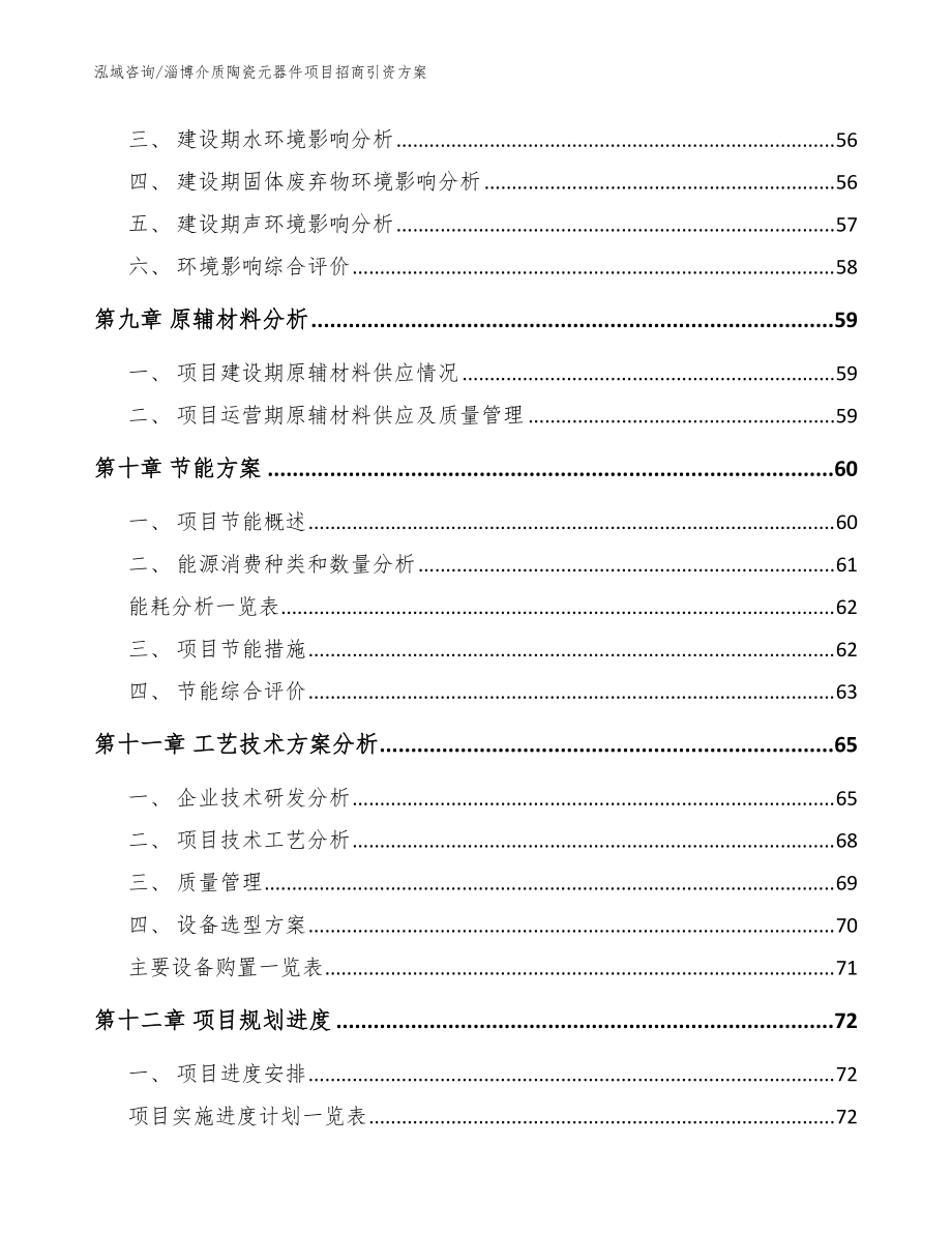淄博介质陶瓷元器件项目招商引资方案模板_第3页