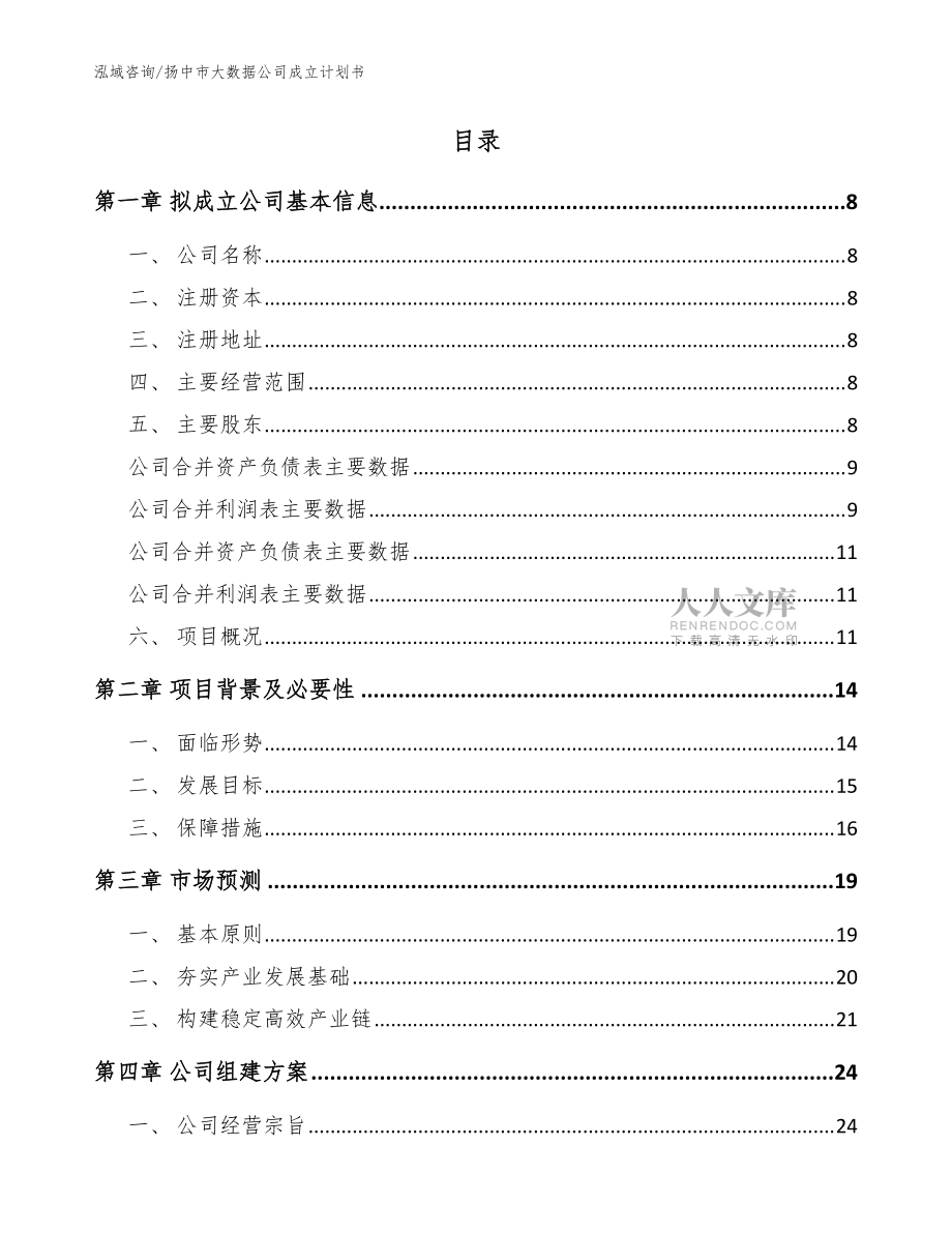 揚中市大數據公司成立計劃書【參考范文】_第2頁