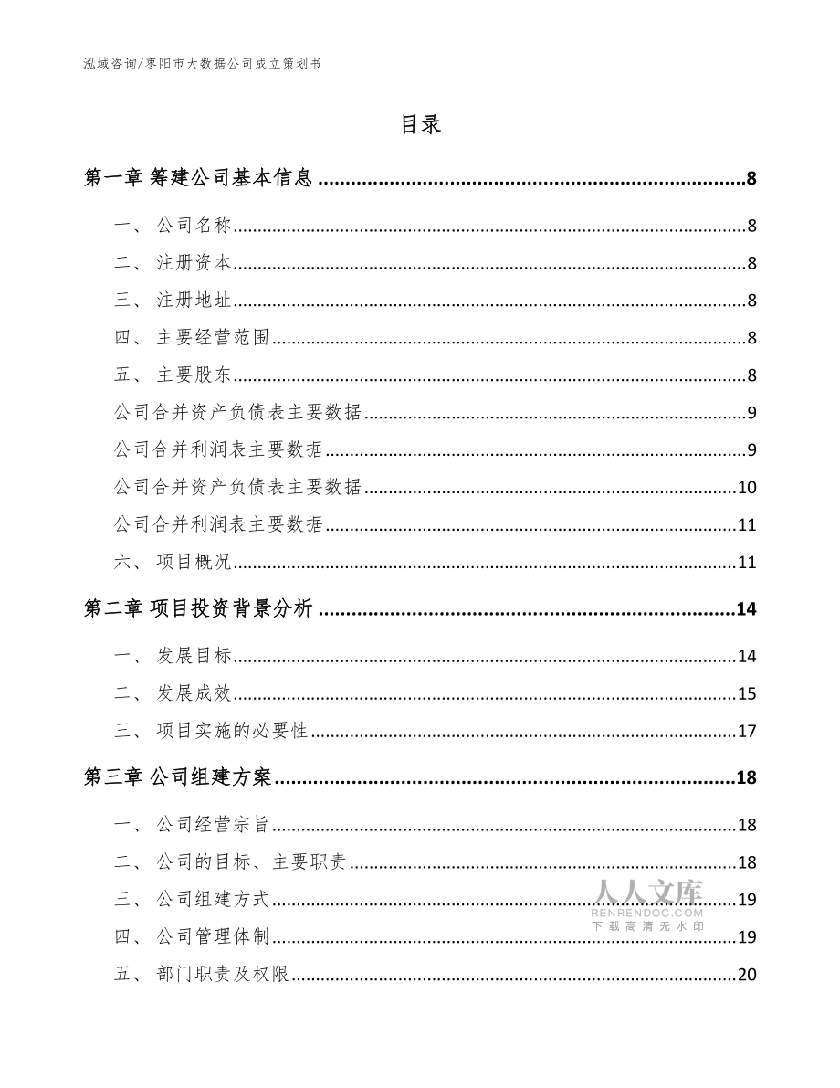 枣阳市大数据公司成立策划书_范文_第2页