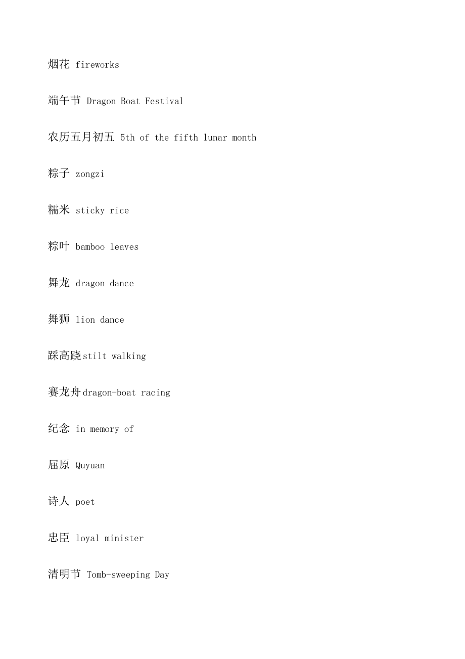英語四級寫作翻譯詞匯分類_第4頁