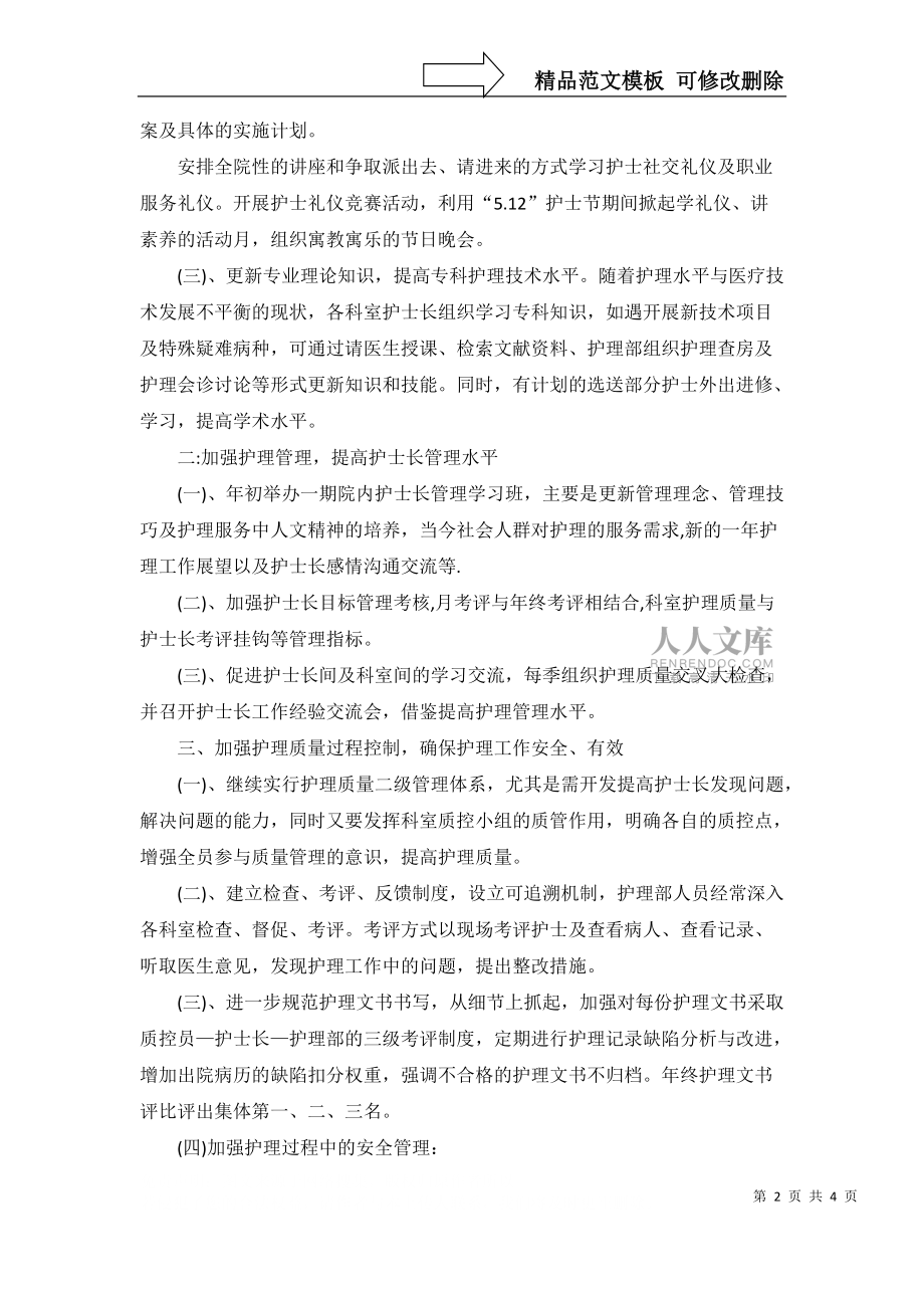 护士工作计划(个人)_第2页