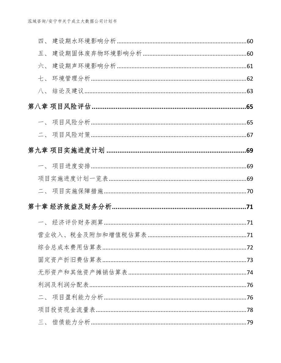 安宁市关于成立大数据公司计划书_模板参考_第5页