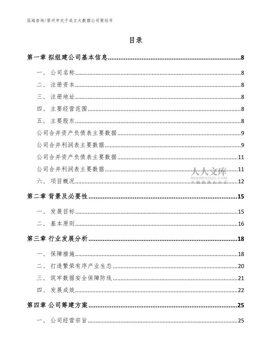 晉州市關于成立大數據公司策劃書模板_第2頁