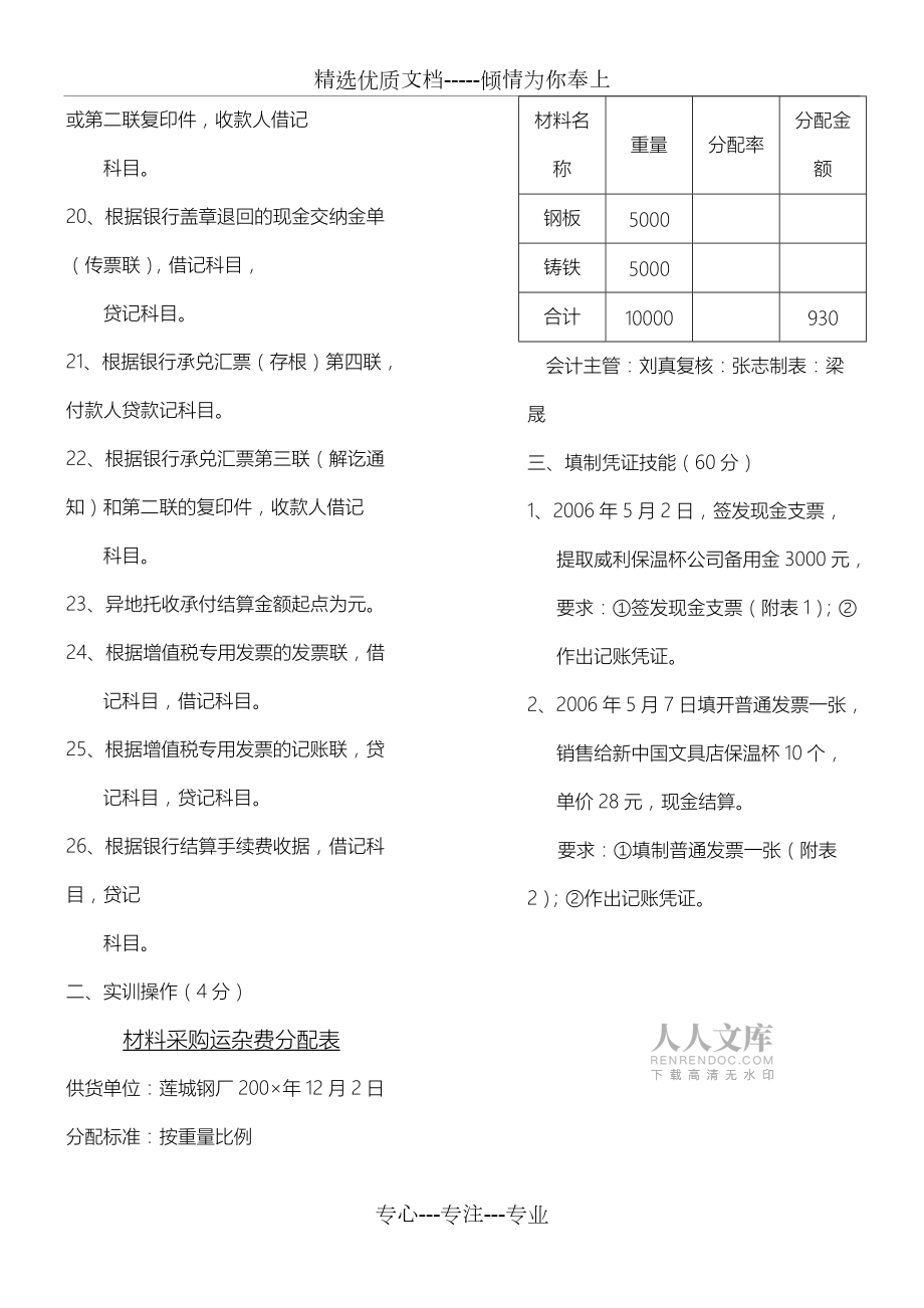 会计模拟综合实训试题_第2页