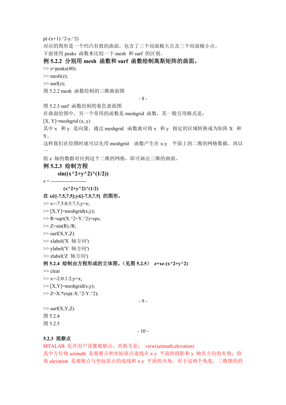 Matlab绘制函数图像函数示例汇总参考模板_第4页