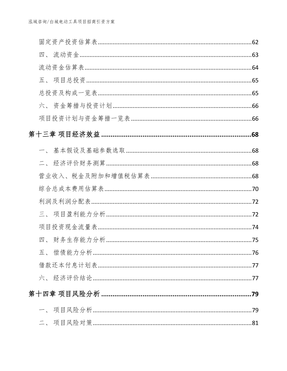 白城电动工具项目招商引资方案_参考模板_第4页
