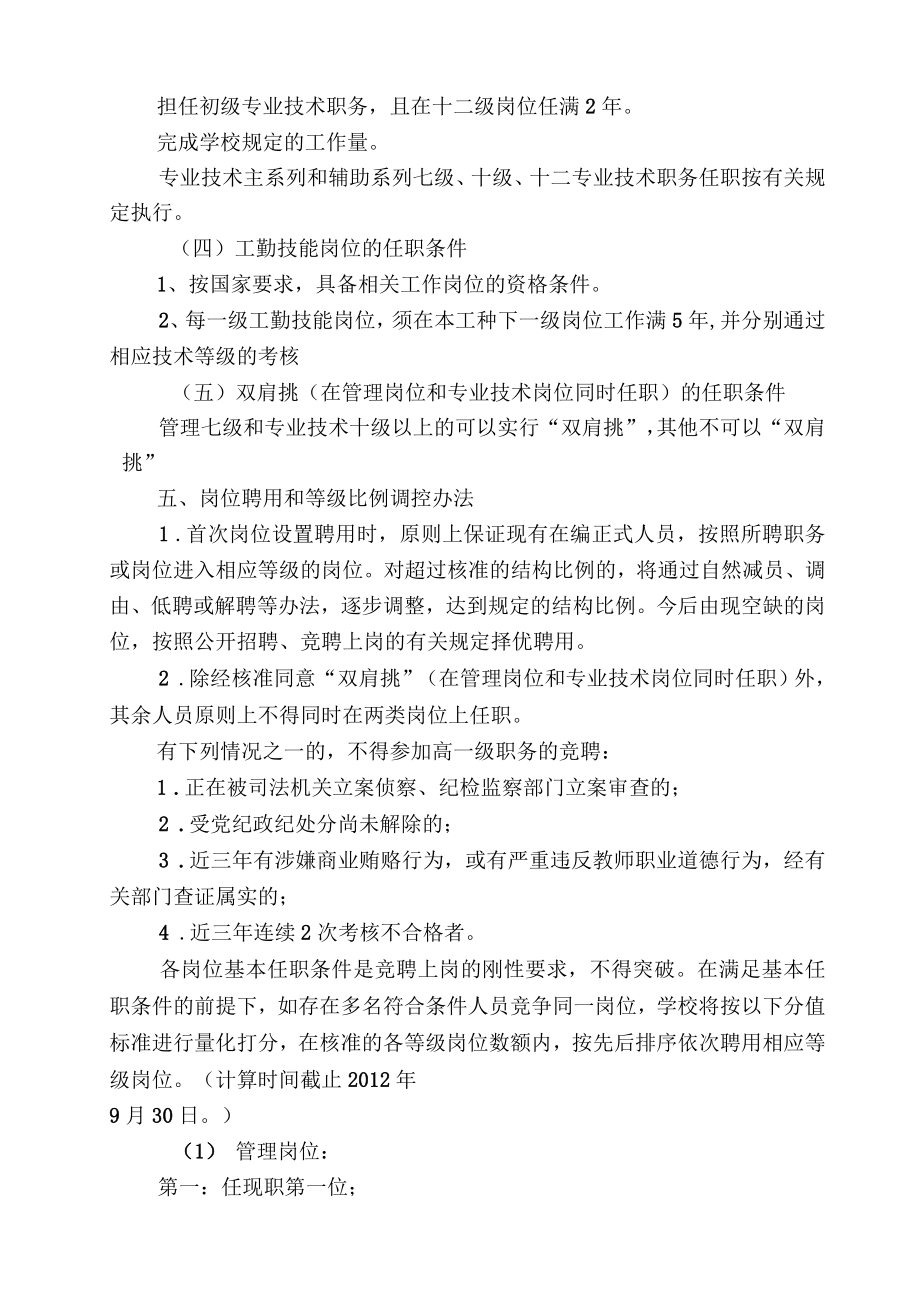 XX院岗位设置实施方案_第5页