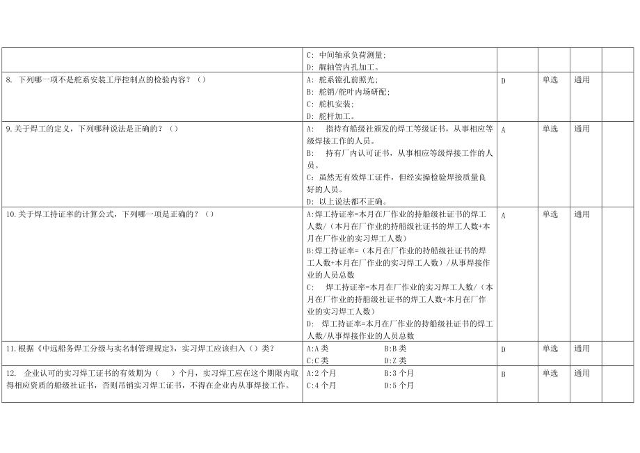 集团质量管理制度试题dxc_第5页