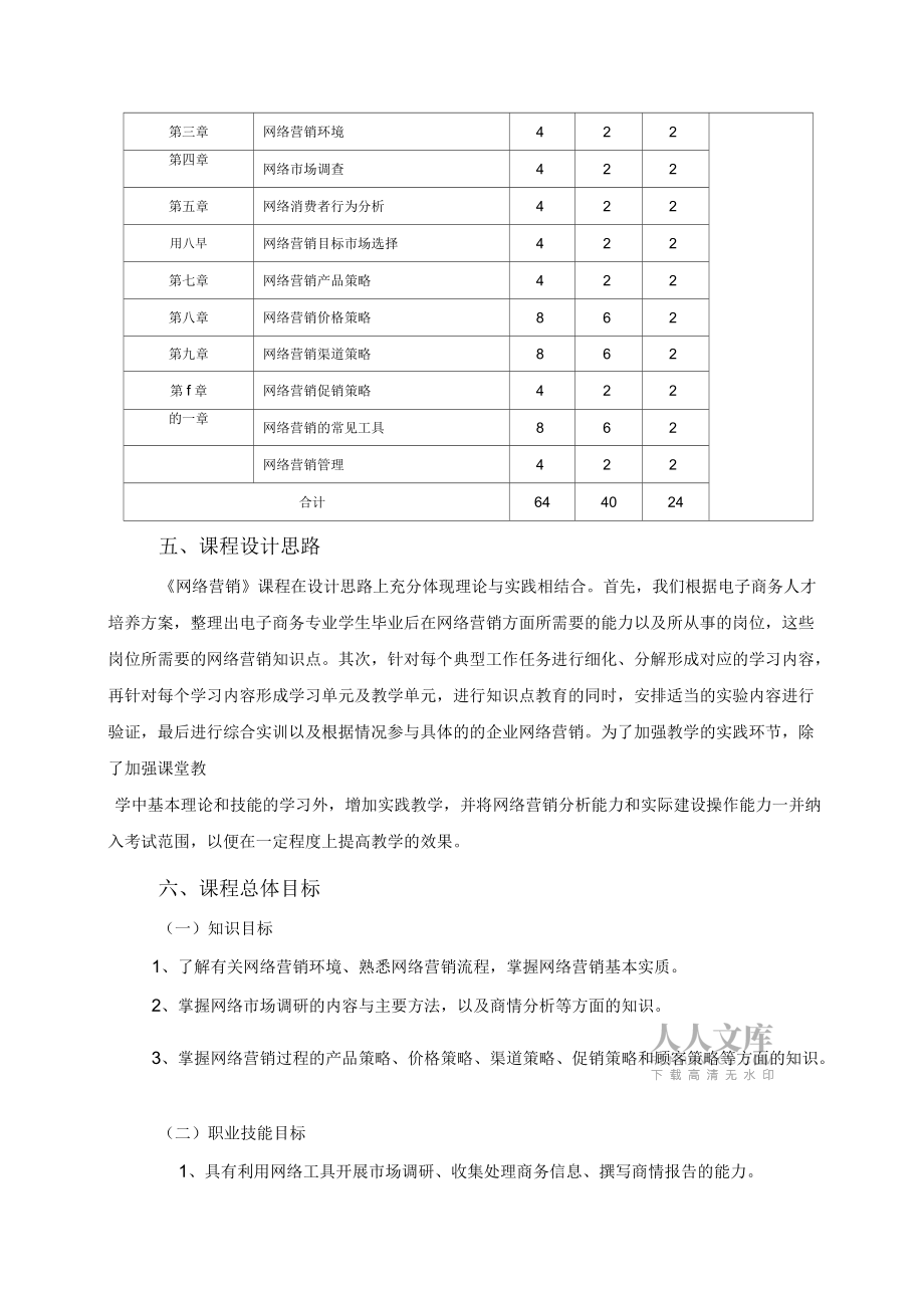 网络营销课程标准_第2页