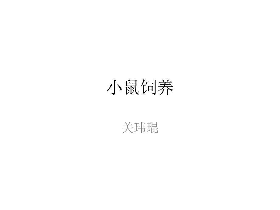 實驗課:小鼠飼養_第1頁