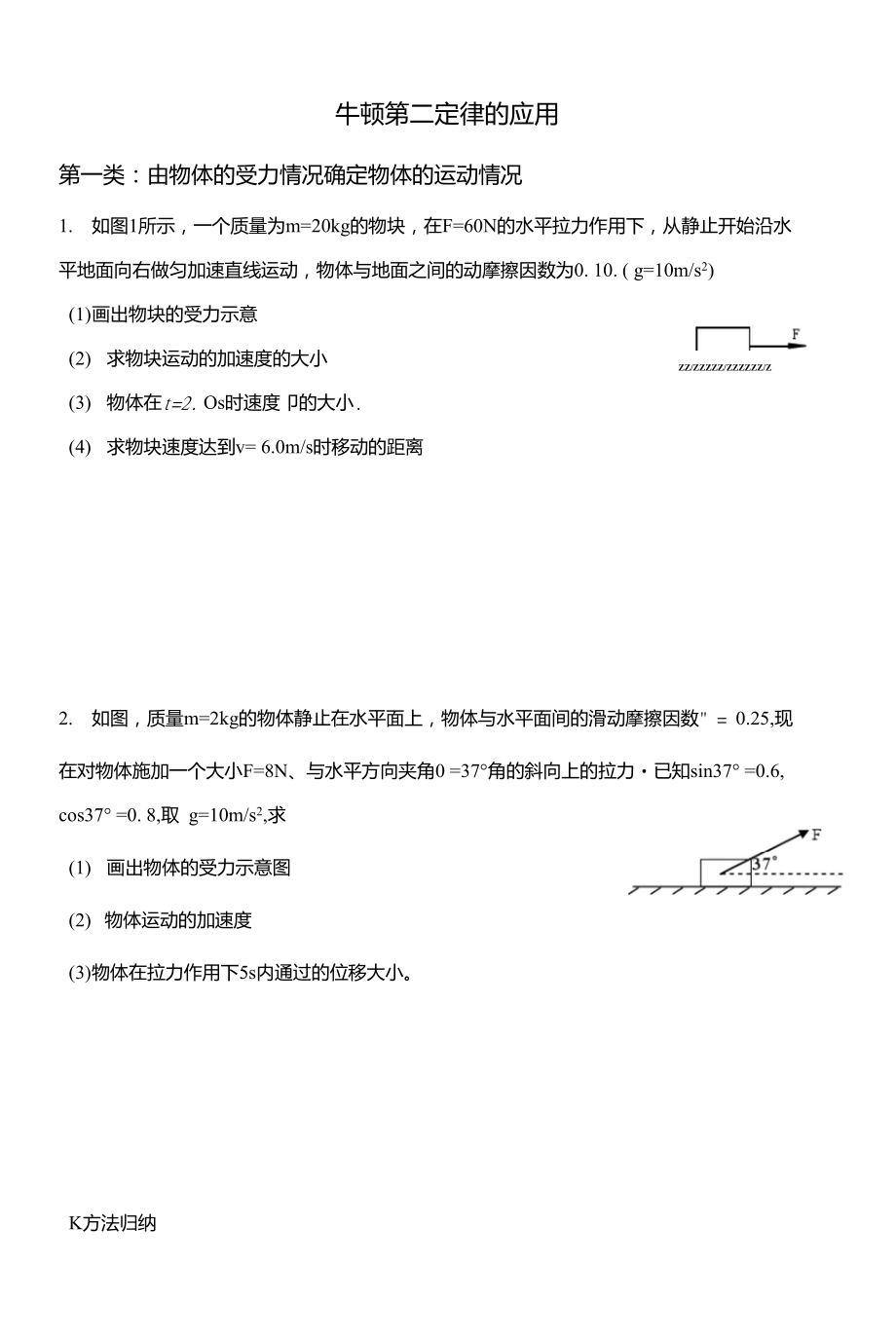 牛顿第二定律的综合应用专题训练(题型全面)_第1页