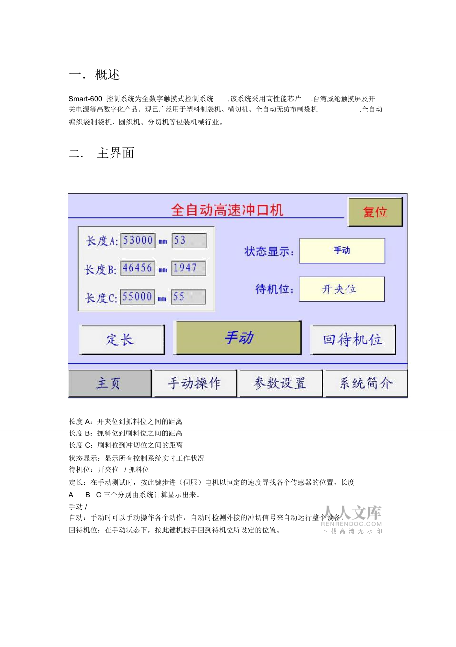 Smart-600触摸屏控制系统使用说明书(自动冲口机系列)无锡市海_第2页