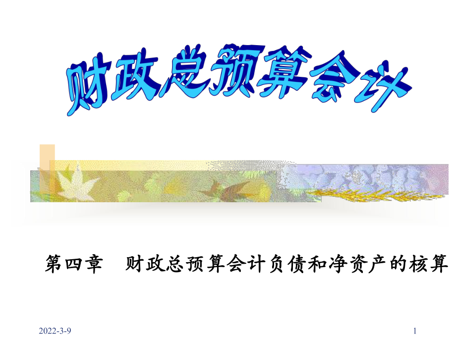 预算会计-财政总预算会计负债和净资产的核算_第1页