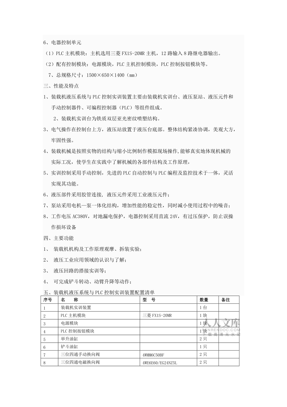 YUY-WJJ02裝載機(jī)液壓系統(tǒng)與PLC控制實(shí)訓(xùn)裝置_第2頁(yè)