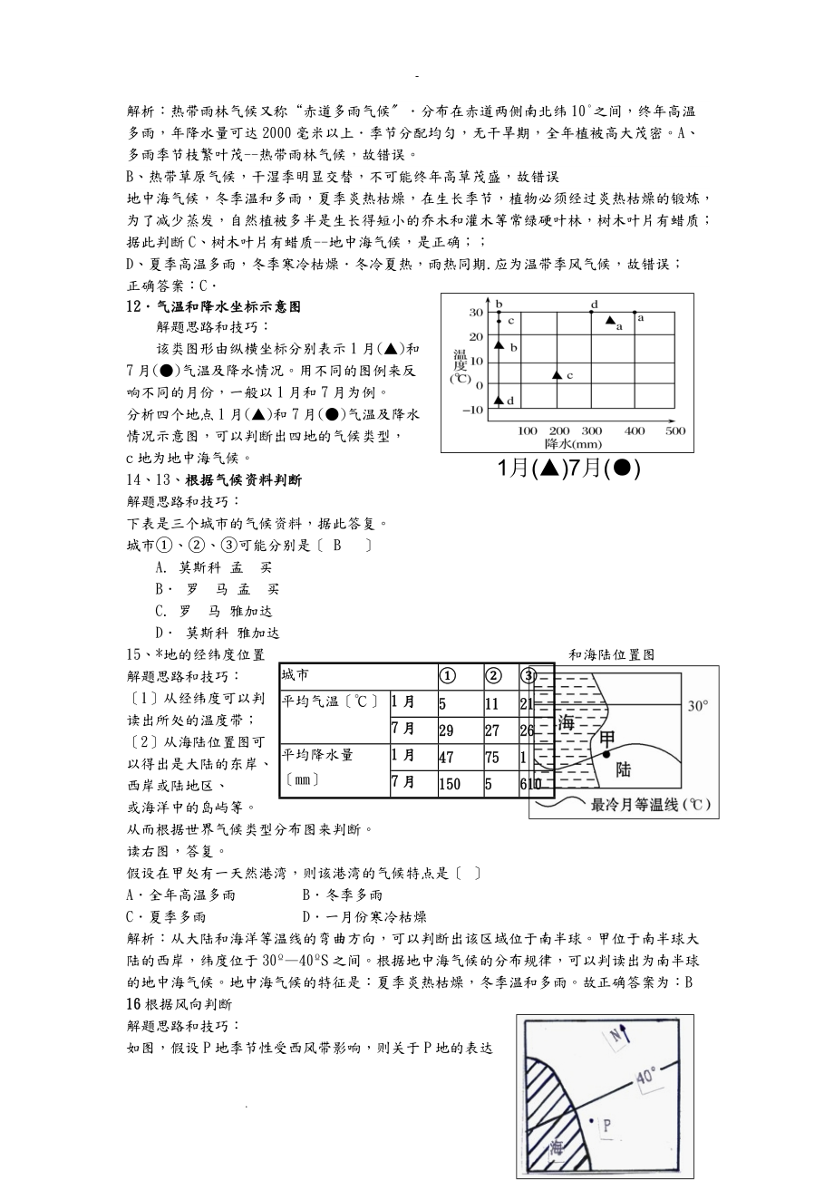 浅谈各类图表中地中海气候的判读_第4页
