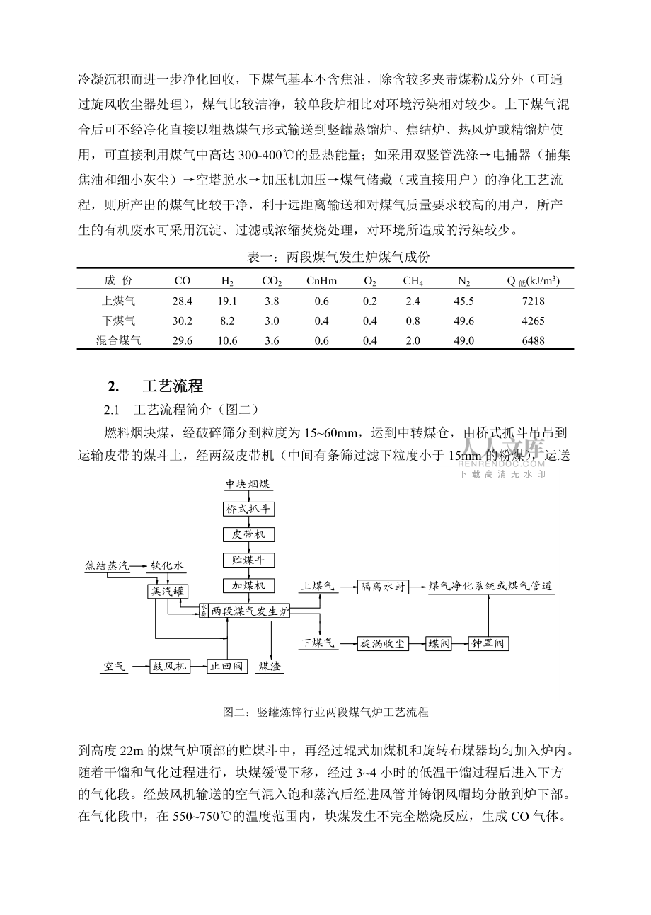 两段煤气发生炉在竖罐炼锌中的应用新_第2页