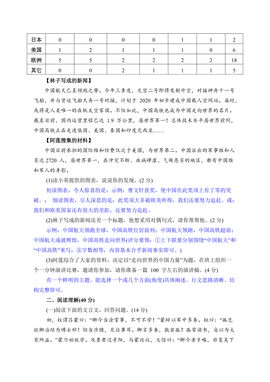 七年級(jí)下期中考試含答案_第3頁